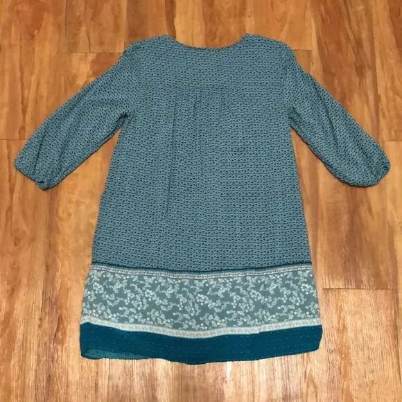 Old Navy Blue/Green Boho Paisley Floral Dress Size XS Petite - Picture 5 of 12